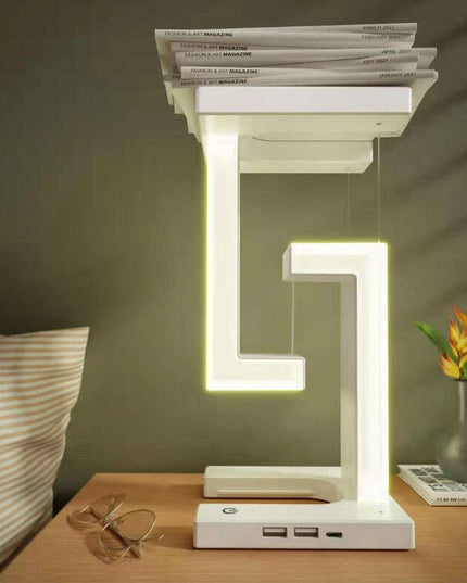 Creative Smartphone Wireless Charging Suspension Table Lamp Balance Lamp Floating For Home Bedroom