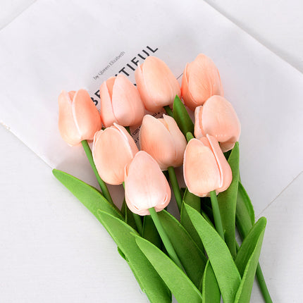 Peekaboo Studio Mini PU Tulip Artificial Flower - Realistic Design, Du