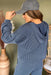 Blue Hollow-out Ribbed Hoodie Pants Casual 2pcs Outfit - Elevate Your Wardrobe
