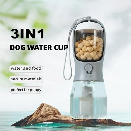 Dog Water Cup Drinking Food Garbage Bag Three-in-one Portable Small Mu