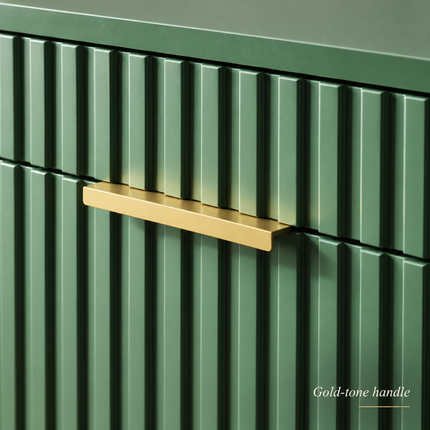 7-Drawer Wide Chest Dresser with Gold Pulls — 47.2” x 15.7” x 31.4”