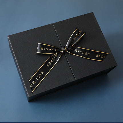 Peekaboo Studio Black Ribbon Double Door Gift Box - Elegant Design, Pr