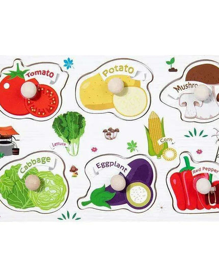 Interactive Montessori Wooden Puzzle Set - Fun Learning Toy for Early Childhood Development