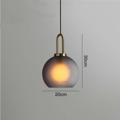 Nordic Simple Modern Glass Ball Chandelier Milk Tea Shop Clear Bar Res