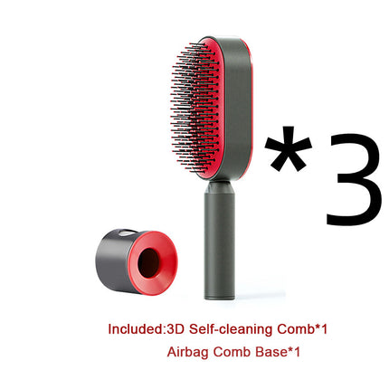 Self Cleaning Hair Brush For Women One-key Cleaning Hair Loss Airbag M