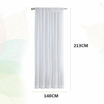 White Lace Tulle Sheer Curtain Panels | Set of 2
