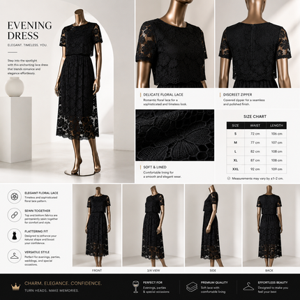 Moe Lace Evening Dress — Sleeveless Floral Mini with Flowy Skirt Dresses evening-dress-19 Clothing > Dresses > Evening Dresses