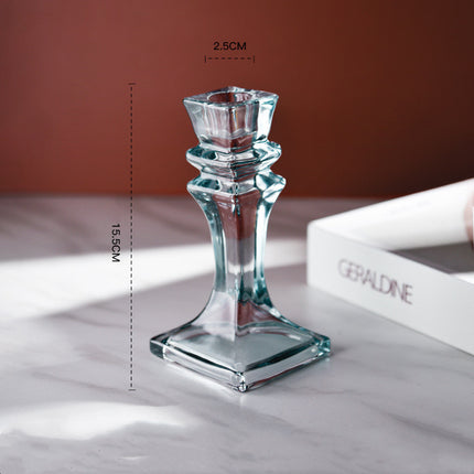 European Style Retro Wedding Long Pole Glass Candle Holder