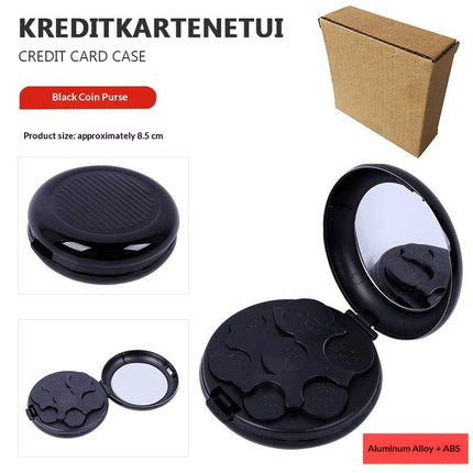 Peekaboo Studio Portable Euro Coin Storage Box with Built-in Mirror