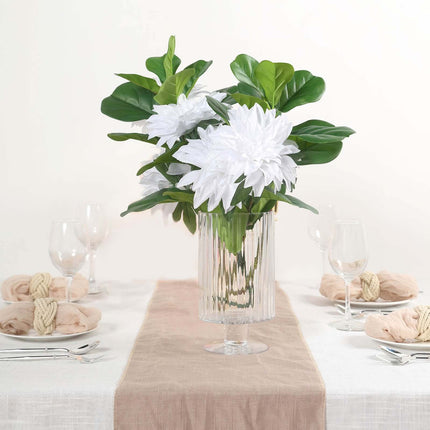 AliKopy 25" Green Artificial Fiddle Leaf Branches - Set of 2, Realisti