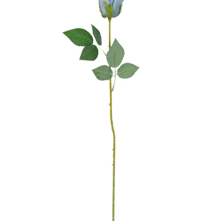 AliKopy 31" Dusty Blue Long Stem Silk Roses - 24 Pcs, Realistic Look