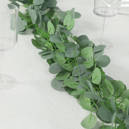 AliKopy 12 Pack Eucalyptus Leaves Garland - 6.5ft Silk Vines for Decor