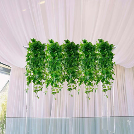 AliKopy 3-Pack Green Pothos Artificial Ivy Vines - 3ft Silk Leaves Gar