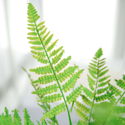 AliKopy 19" Green Artificial Boston Fern - Lifelike Indoor Faux Plant