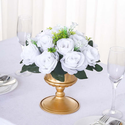 AliKopy 2 Pack White Silk 15-Head Rose Flower Balls - 10" Centerpieces