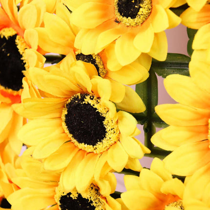 AliKopy 11 Sq Ft UV Protected Artificial Sunflower Wall Mat - 4 Panels