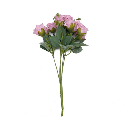AliKopy 2 Pack 12" Lavender Lilac Faux Rose Bouquets - Realistic Desig