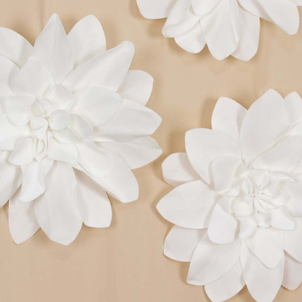 AliKopy 4 Pack 16" Realistic White Foam Craft Daisy Flower Heads
