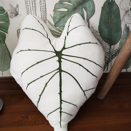 Peekaboo Studio Tropical Plant Leaves Pillow - Soft Fabric & Vibrant D