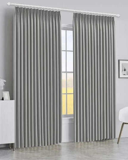 Elegantly Insulated Blackout Pleated Curtain Set - 84x96 Inches