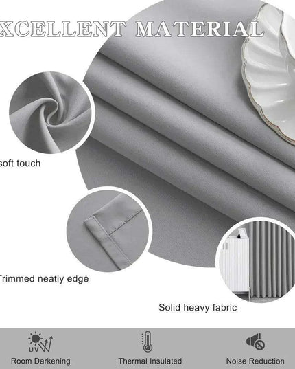 Elegantly Insulated Blackout Pleated Curtain Set - 84x96 Inches
