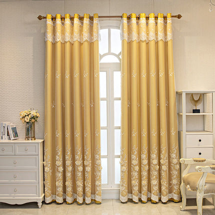 Peekaboo Studio Double Open Yarn Curtain Set - Integrated Shading Desi