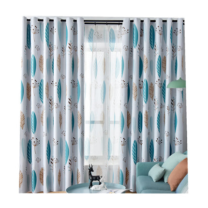 Peekaboo Studio Nordic Leaf Curtain - Modern Shading for Bedroom & Liv