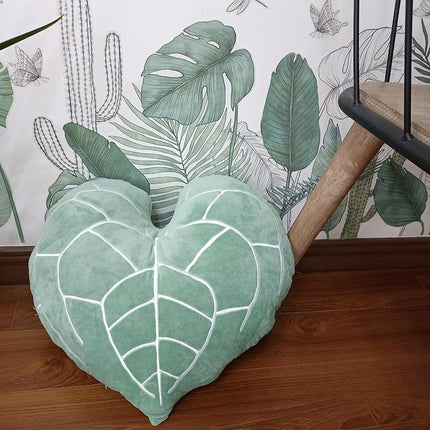 Peekaboo Studio Tropical Plant Leaves Pillow - Soft Fabric & Vibrant D