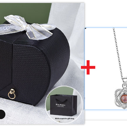 Peekaboo Studio Apple Rose Jewelry Box - Elegant Necklace & Ring Holde