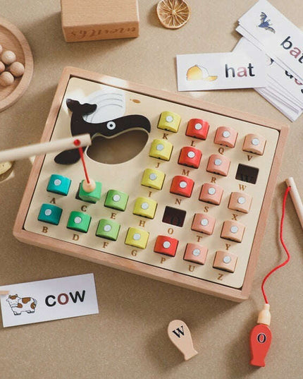 Learn & Catch: Interactive Wooden Fishing Puzzle