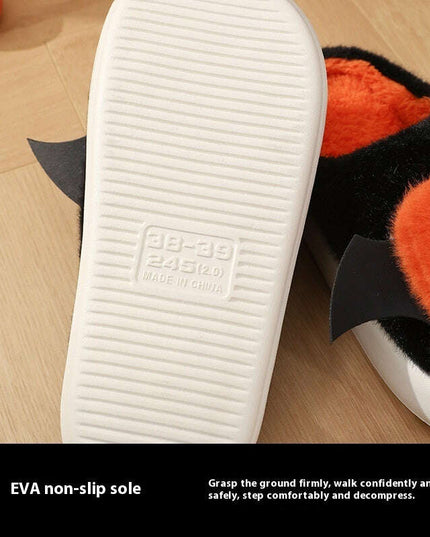 Whimsical Winged Pumpkin Slippers for Cozy Nights
