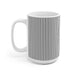 Sophisticated Monochrome Striped Ceramic Coffee Cup