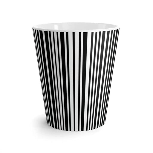 Elegant Modern Black & White Striped Latte Mug