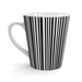 Contemporary Monochrome Striped Latte Cup