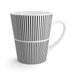 Black and white contemporary wavy Latte mug