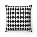 Black and white diamond shaped classic decorative cushion cover