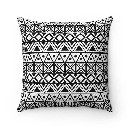 Reversible Ethnic Print Decorative Microfiber Pillow with Insert