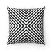 Black and white geometric contemporary decorative cushion cover