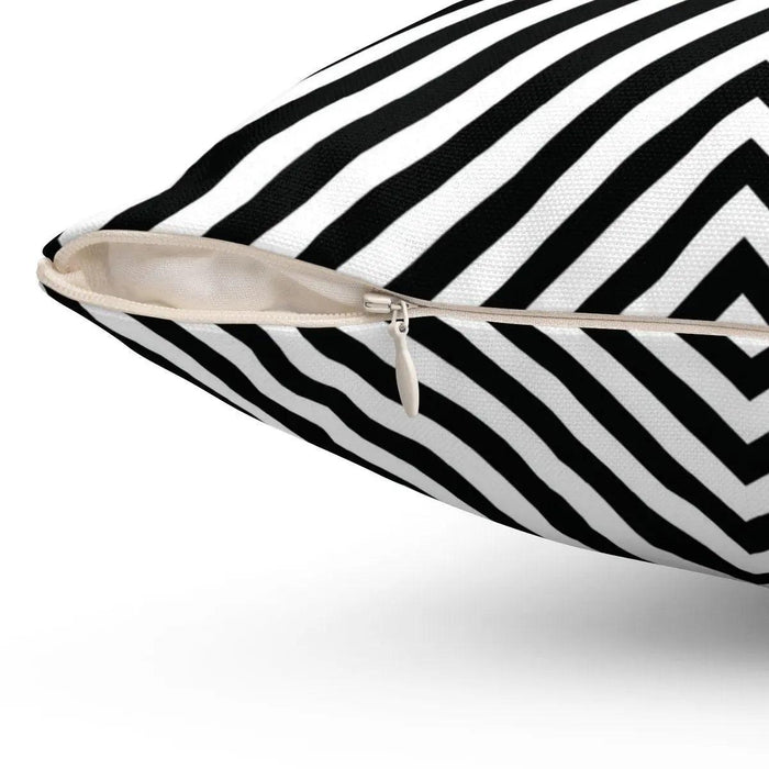Black and white geometric contemporary decorative cushion cover