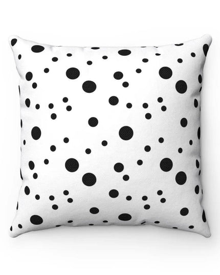 Chic Black and White Polka Dot Reversible Pillow Cover