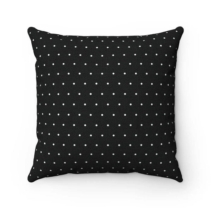 Versatile Reversible Decorative Pillowcase - Black & White Polka Dot Cover