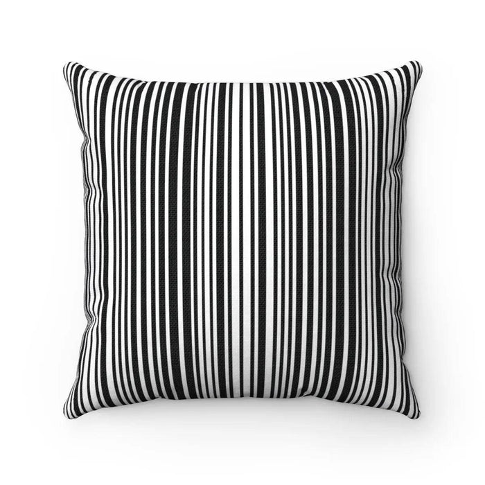 Black and white Stripes contemporary decorative cushion cover