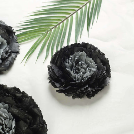 AliKopy Set of 6 Charcoal Gray 3D Paper Flowers Wall Decor - Giant Siz