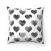 Black hearts Valentine decorative cushion cover for girls