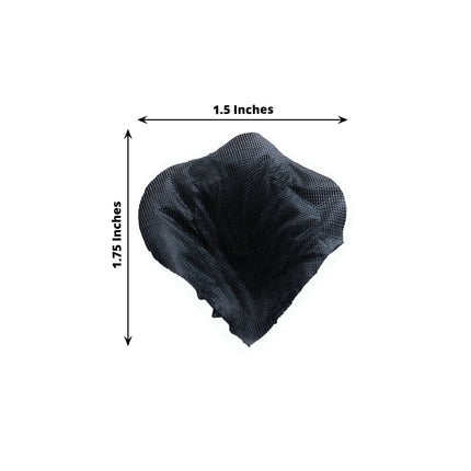 AliKopy 500-Pack Black Silk Rose Petals - Round Design, Table Decor