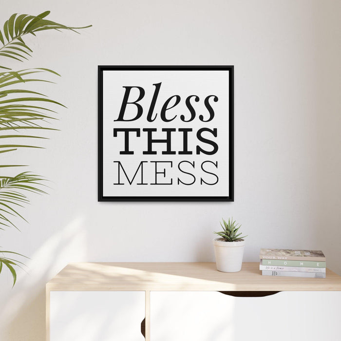 Eco-Chic Canvas Art Set with Black Pinewood Frame
