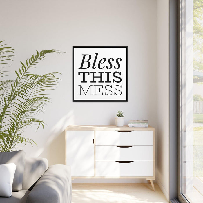 Elegant Matte Canvas Art with Black Pinewood Frame - Sustainable Choice