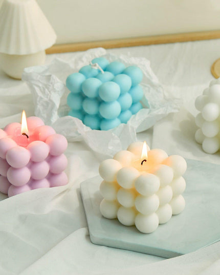 Tranquil Serenity Soy Wax Cube Candle - Aromatherapy Bliss