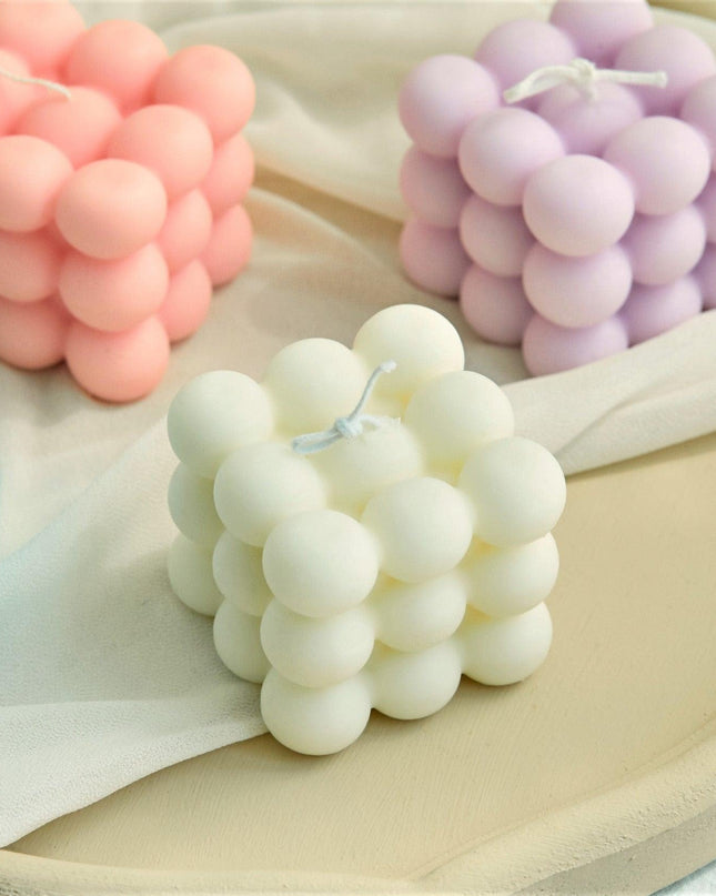 Tranquil Serenity Soy Wax Cube Candle - Aromatherapy Bliss