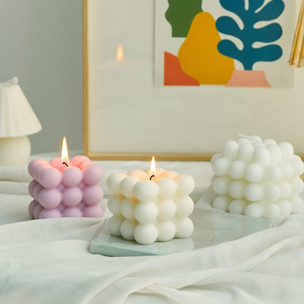Tranquil Serenity Soy Wax Cube Candle - Aromatherapy Bliss